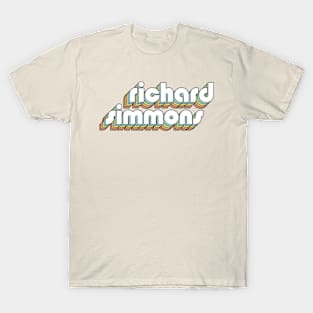 Richard Simmons - Retro Rainbow Typography Faded Style T-Shirt